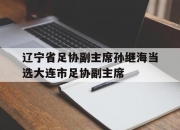 爱游戏体育入口-辽宁省足协副主席孙继海当选大连市足协副主席的简单介绍