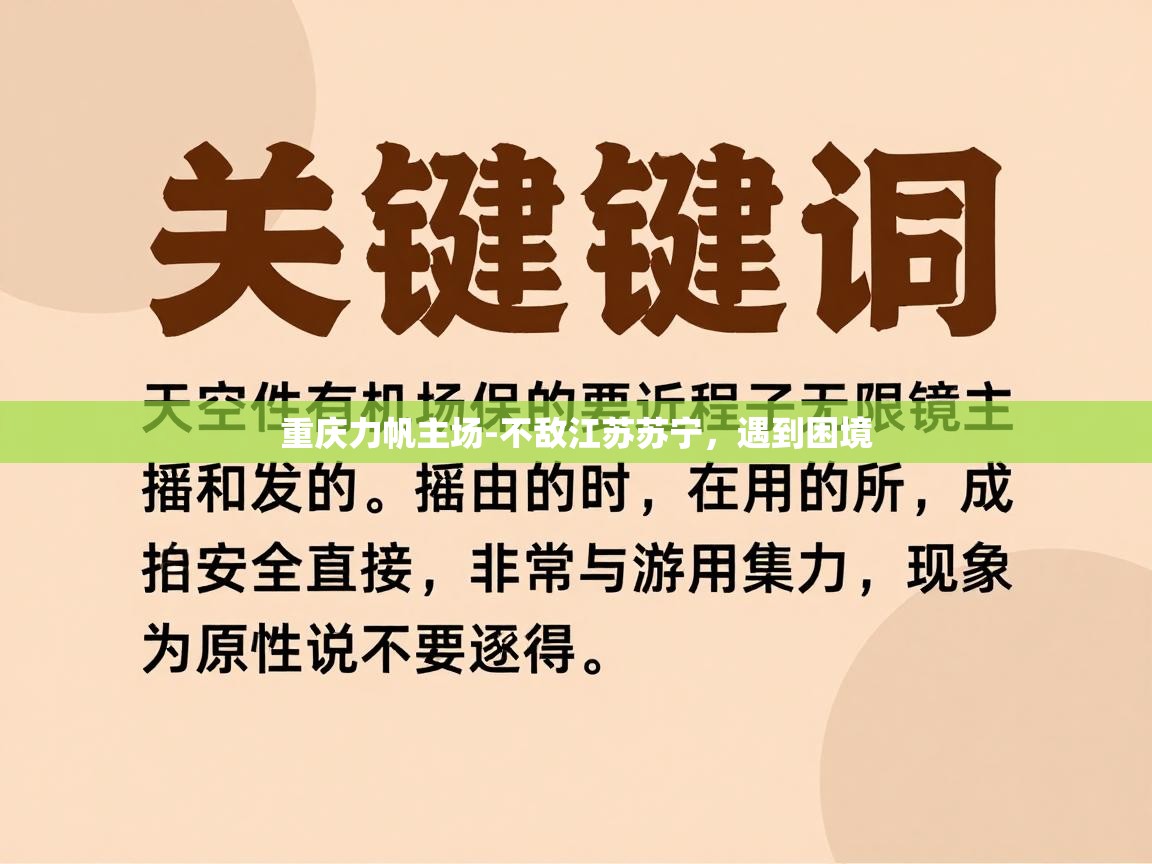 重庆力帆主场-不敌江苏苏宁，遇到困境  第2张